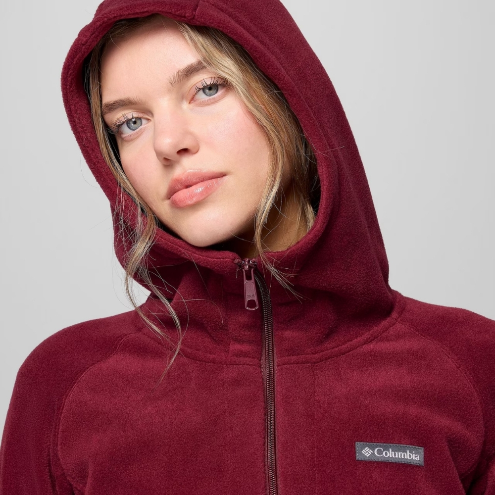 Columbia Womens Bentons Springs II Long Fleece Hooded Jacket Size Xl